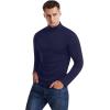 imageYTD Mens LongShort Sleeve Polo Shirts QuarterZip Casual Slim Fit Mock Neck Basic Designed Cotton ShirtsNavy