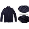 imageYTD Mens LongShort Sleeve Polo Shirts QuarterZip Casual Slim Fit Mock Neck Basic Designed Cotton ShirtsNavy