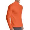 imageYTD Mens LongShort Sleeve Polo Shirts QuarterZip Casual Slim Fit Mock Neck Basic Designed Cotton ShirtsOrange