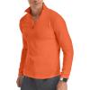 imageYTD Mens LongShort Sleeve Polo Shirts QuarterZip Casual Slim Fit Mock Neck Basic Designed Cotton ShirtsOrange
