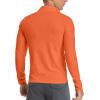 imageYTD Mens LongShort Sleeve Polo Shirts QuarterZip Casual Slim Fit Mock Neck Basic Designed Cotton ShirtsOrange