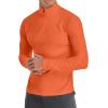 imageYTD Mens LongShort Sleeve Polo Shirts QuarterZip Casual Slim Fit Mock Neck Basic Designed Cotton ShirtsOrange