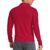 imageYTD Mens LongShort Sleeve Polo Shirts QuarterZip Casual Slim Fit Mock Neck Basic Designed Cotton ShirtsRed
