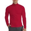 imageYTD Mens LongShort Sleeve Polo Shirts QuarterZip Casual Slim Fit Mock Neck Basic Designed Cotton ShirtsRed