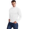 imageYTD Mens LongShort Sleeve Polo Shirts QuarterZip Casual Slim Fit Mock Neck Basic Designed Cotton ShirtsWhite