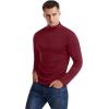 imageYTD Mens LongShort Sleeve Polo Shirts QuarterZip Casual Slim Fit Mock Neck Basic Designed Cotton ShirtsWine Red