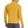 imageYTD Mens LongShort Sleeve Polo Shirts QuarterZip Casual Slim Fit Mock Neck Basic Designed Cotton ShirtsYellow