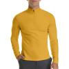 imageYTD Mens LongShort Sleeve Polo Shirts QuarterZip Casual Slim Fit Mock Neck Basic Designed Cotton ShirtsYellow