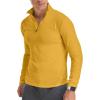 imageYTD Mens LongShort Sleeve Polo Shirts QuarterZip Casual Slim Fit Mock Neck Basic Designed Cotton ShirtsYellow
