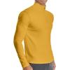 imageYTD Mens LongShort Sleeve Polo Shirts QuarterZip Casual Slim Fit Mock Neck Basic Designed Cotton ShirtsYellow