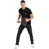 imageYTD Mens Loose Fit Heavyweight Long Sleeve Pocket Henley TShirtBlack