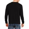 imageYTD Mens Loose Fit Heavyweight Long Sleeve Pocket Henley TShirtLong Sleeve Black