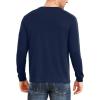 imageYTD Mens Loose Fit Heavyweight Long Sleeve Pocket Henley TShirtLong Sleeve Navy