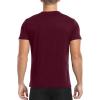 imageYTD Mens Loose Fit Heavyweight Long Sleeve Pocket Henley TShirtWine Red
