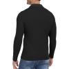 imageYTD Mens Muscle V Neck Polo Shirts Slim Fit Long Sleeve Golf TShirts Ribbed Knit Soft Casual TeesBlack