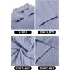 imageYTD Mens Muscle V Neck Polo Shirts Slim Fit Long Sleeve Golf TShirts Ribbed Knit Soft Casual TeesGray Blue