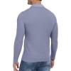 imageYTD Mens Muscle V Neck Polo Shirts Slim Fit Long Sleeve Golf TShirts Ribbed Knit Soft Casual TeesGray Blue