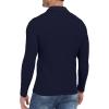 imageYTD Mens Muscle V Neck Polo Shirts Slim Fit Long Sleeve Golf TShirts Ribbed Knit Soft Casual TeesNavy