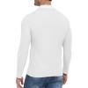 imageYTD Mens Muscle V Neck Polo Shirts Slim Fit Long Sleeve Golf TShirts Ribbed Knit Soft Casual TeesWhite