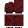 imageYTD Mens Muscle V Neck Polo Shirts Slim Fit Long Sleeve Golf TShirts Ribbed Knit Soft Casual TeesWine Red