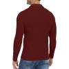 imageYTD Mens Muscle V Neck Polo Shirts Slim Fit Long Sleeve Golf TShirts Ribbed Knit Soft Casual TeesWine Red