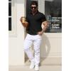 imageYTD Mens Muscle V Neck Polo Shirts Slim Fit Solid Short Sleeve Golf TShirts Ribbed Knit Soft TeesBlack