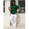 imageYTD Mens Muscle V Neck Polo Shirts Slim Fit Solid Short Sleeve Golf TShirts Ribbed Knit Soft TeesDark Green