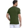 imageYTD Mens Short Sleeve Henley TShirts Casual Knit Shirt Summer Fashion Lightweight Henley Button TeeArmy Green
