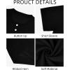 imageYTD Mens Short Sleeve Henley TShirts Casual Knit Shirt Summer Fashion Lightweight Henley Button TeeBlack