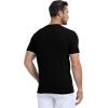 imageYTD Mens Short Sleeve Henley TShirts Casual Knit Shirt Summer Fashion Lightweight Henley Button TeeBlack
