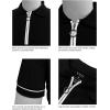 imageYTD Mens Short Sleeve Polo Shirts QuarterZip Casual Slim Fit Lapel Neck Basic Designed Cotton ShirtsBlack