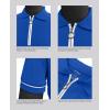 imageYTD Mens Short Sleeve Polo Shirts QuarterZip Casual Slim Fit Lapel Neck Basic Designed Cotton ShirtsBlue