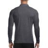 imageYTD Mens Short Sleeve Polo Shirts QuarterZip Casual Slim Fit Lapel Neck Basic Designed Cotton ShirtsLong Sleeve Dark Grey