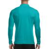 imageYTD Mens Short Sleeve Polo Shirts QuarterZip Casual Slim Fit Lapel Neck Basic Designed Cotton ShirtsLong Sleeveturquoise