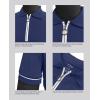 imageYTD Mens Short Sleeve Polo Shirts QuarterZip Casual Slim Fit Lapel Neck Basic Designed Cotton ShirtsNavy