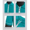 imageYTD Mens Short Sleeve Polo Shirts QuarterZip Casual Slim Fit Lapel Neck Basic Designed Cotton ShirtsTurquoise