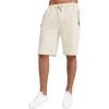 imageYTD Mens Shorts Casual Classic Fit Drawstring Summer Beach Shorts with Elastic Waist and PocketsApricot