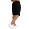 imageYTD Mens Shorts Casual Classic Fit Drawstring Summer Beach Shorts with Elastic Waist and PocketsBlack