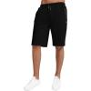 imageYTD Mens Shorts Casual Classic Fit Drawstring Summer Beach Shorts with Elastic Waist and PocketsBlack