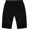 imageYTD Mens Shorts Casual Classic Fit Drawstring Summer Beach Shorts with Elastic Waist and PocketsBlack