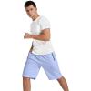imageYTD Mens Shorts Casual Classic Fit Drawstring Summer Beach Shorts with Elastic Waist and PocketsBlue