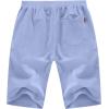 imageYTD Mens Shorts Casual Classic Fit Drawstring Summer Beach Shorts with Elastic Waist and PocketsBlue