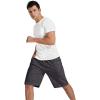 imageYTD Mens Shorts Casual Classic Fit Drawstring Summer Beach Shorts with Elastic Waist and PocketsDark Gray