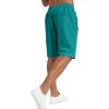 imageYTD Mens Shorts Casual Classic Fit Drawstring Summer Beach Shorts with Elastic Waist and PocketsDeep Teal