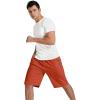 imageYTD Mens Shorts Casual Classic Fit Drawstring Summer Beach Shorts with Elastic Waist and PocketsFlame Red