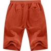 imageYTD Mens Shorts Casual Classic Fit Drawstring Summer Beach Shorts with Elastic Waist and PocketsFlame Red
