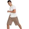 imageYTD Mens Shorts Casual Classic Fit Drawstring Summer Beach Shorts with Elastic Waist and PocketsKhaki