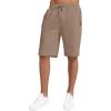 imageYTD Mens Shorts Casual Classic Fit Drawstring Summer Beach Shorts with Elastic Waist and PocketsKhaki