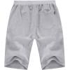 imageYTD Mens Shorts Casual Classic Fit Drawstring Summer Beach Shorts with Elastic Waist and PocketsLight Gray