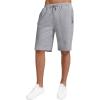 imageYTD Mens Shorts Casual Classic Fit Drawstring Summer Beach Shorts with Elastic Waist and PocketsLight Gray